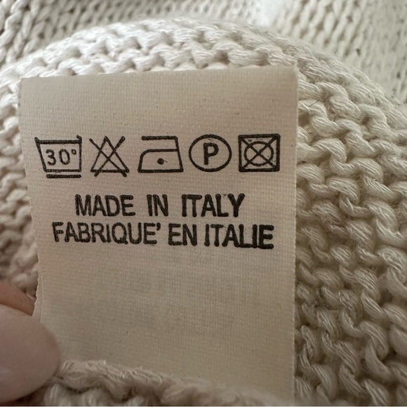 Made In Italy Natural Knit Tank Top Cotton Flax Linen Blend Coastal Minimalist - Picture 7 of 11